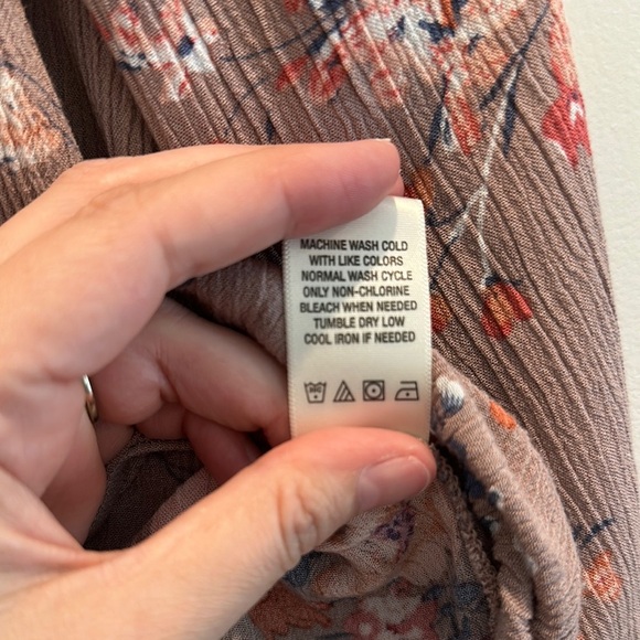 West Kei Brown Floral Wrap Top - Picture 4 of 5